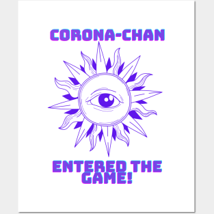 Corona-chan entered the game pandemic design Posters and Art